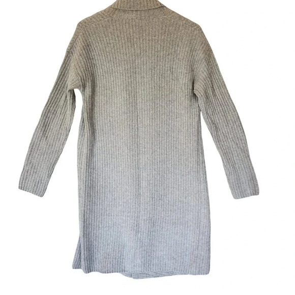 Halogen 100% Cashmere Cardigan Sweater Gray Open Front Rib-Knit Size XS - Picture 3 of 12